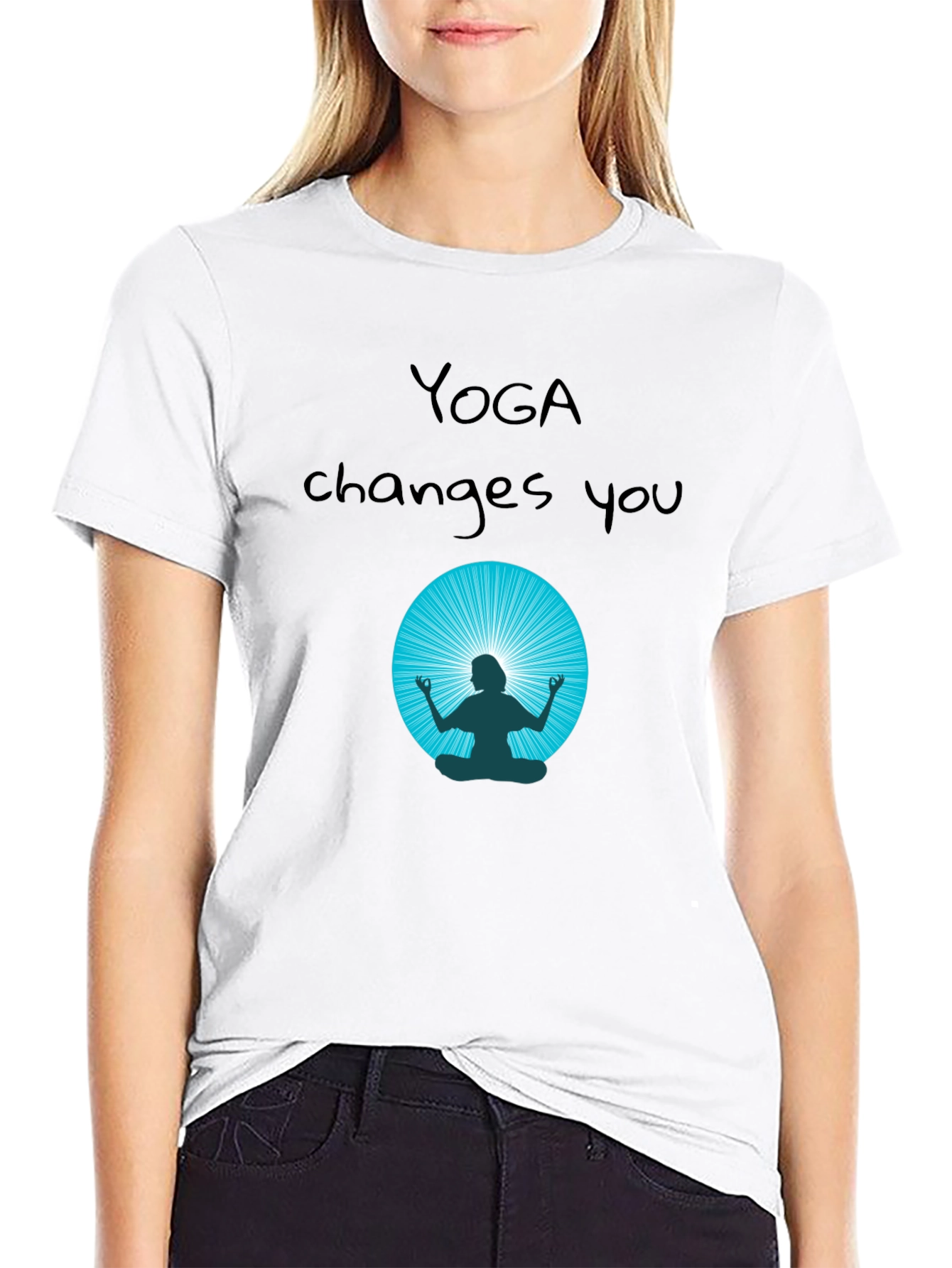 Black Yoga Changes You Graphic T-Shirt view 9