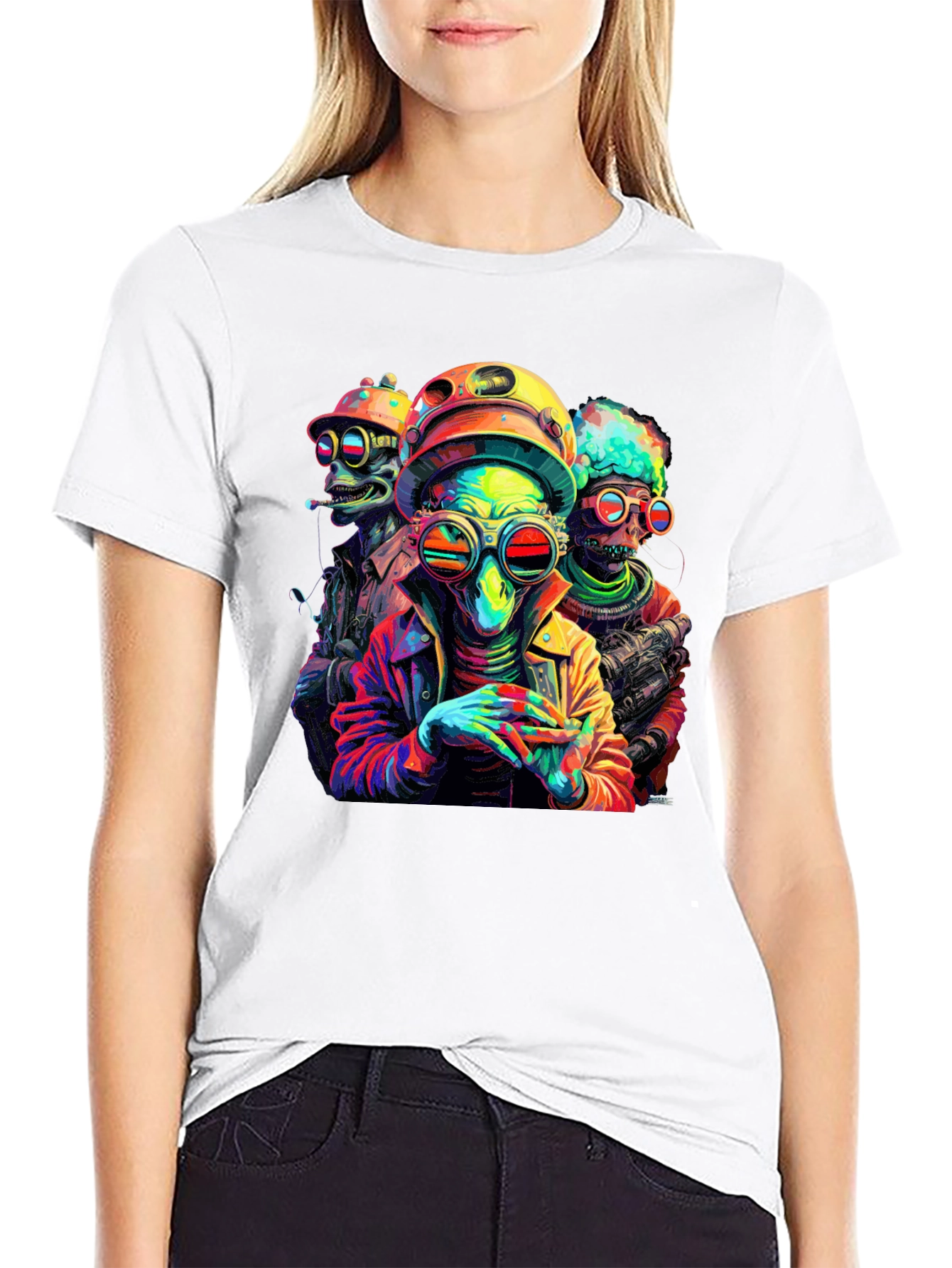 Alien Crew Graphic Tee - Black Cotton Comfort - 9