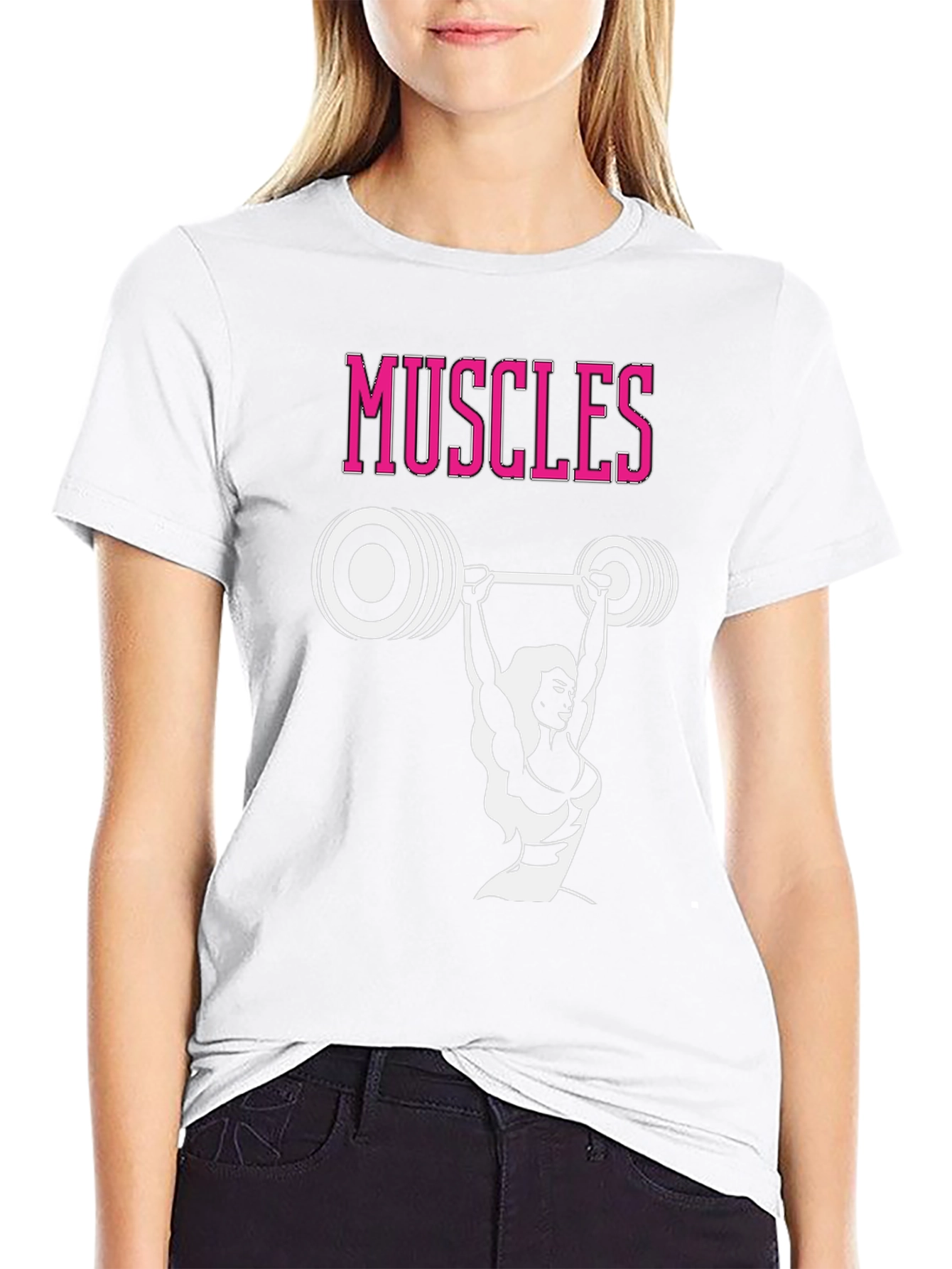 Black Muscles Graphic T-Shirt - Fitness Power! view 9