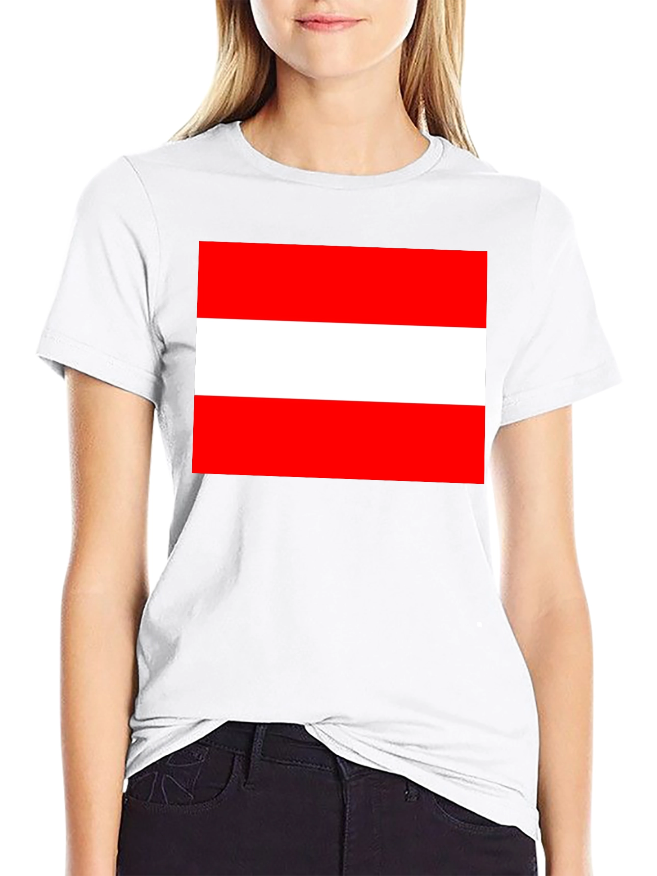 Austria Flag T-Shirt - Black Cotton Tee - 9