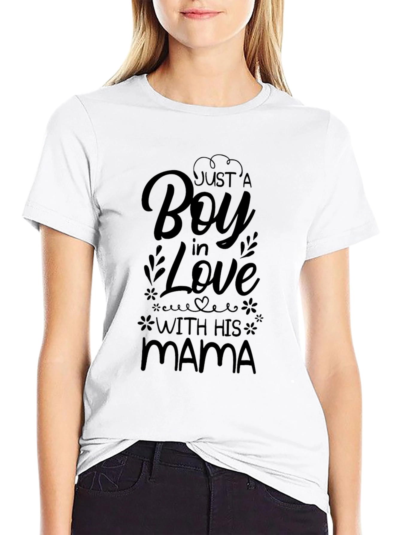 Black Just a Boy in Love T-Shirt - Black view 9