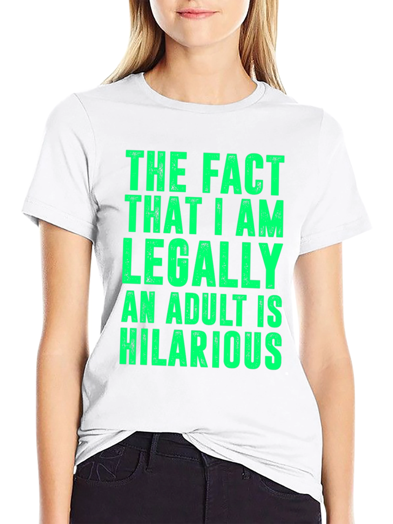 Black Hilarious Adult Humor T-Shirt - Legally Adult view 9