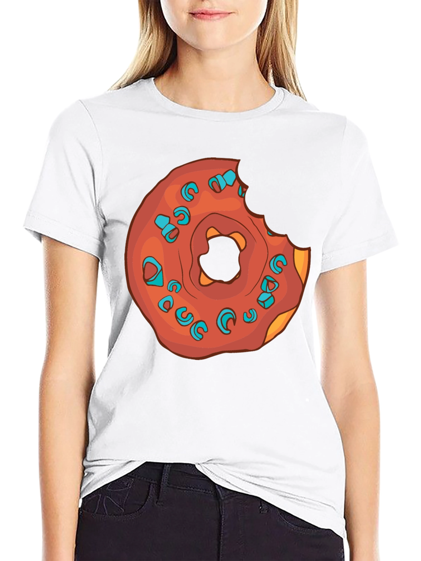 Black Donut Graphic Black T-Shirt - Sweet Style! view 9
