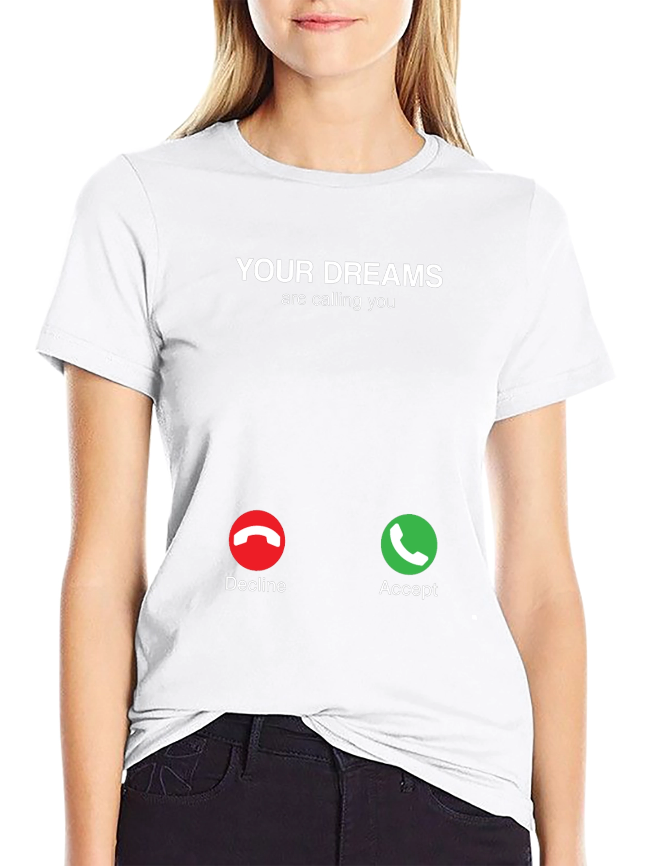 Black Your Dreams Are Calling T-Shirt - Accept The Call! view 9