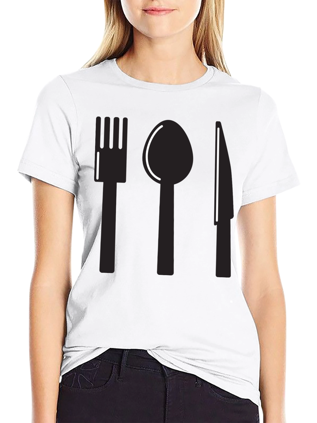 Cutlery Graphic Tee - Minimalist Chef T-Shirt - 9