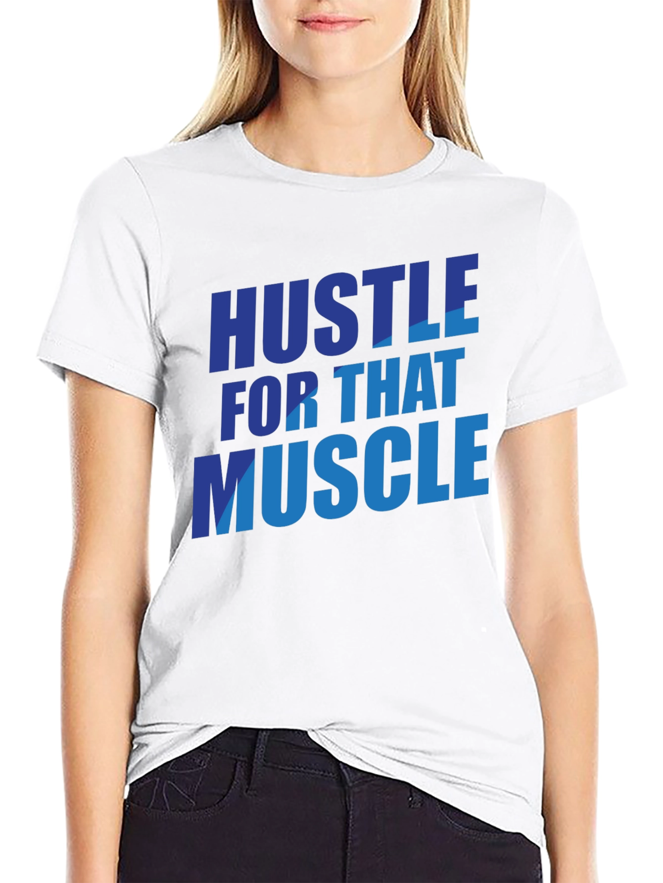Black Hustle for That Muscle T-Shirt - Gym Motivation view 9