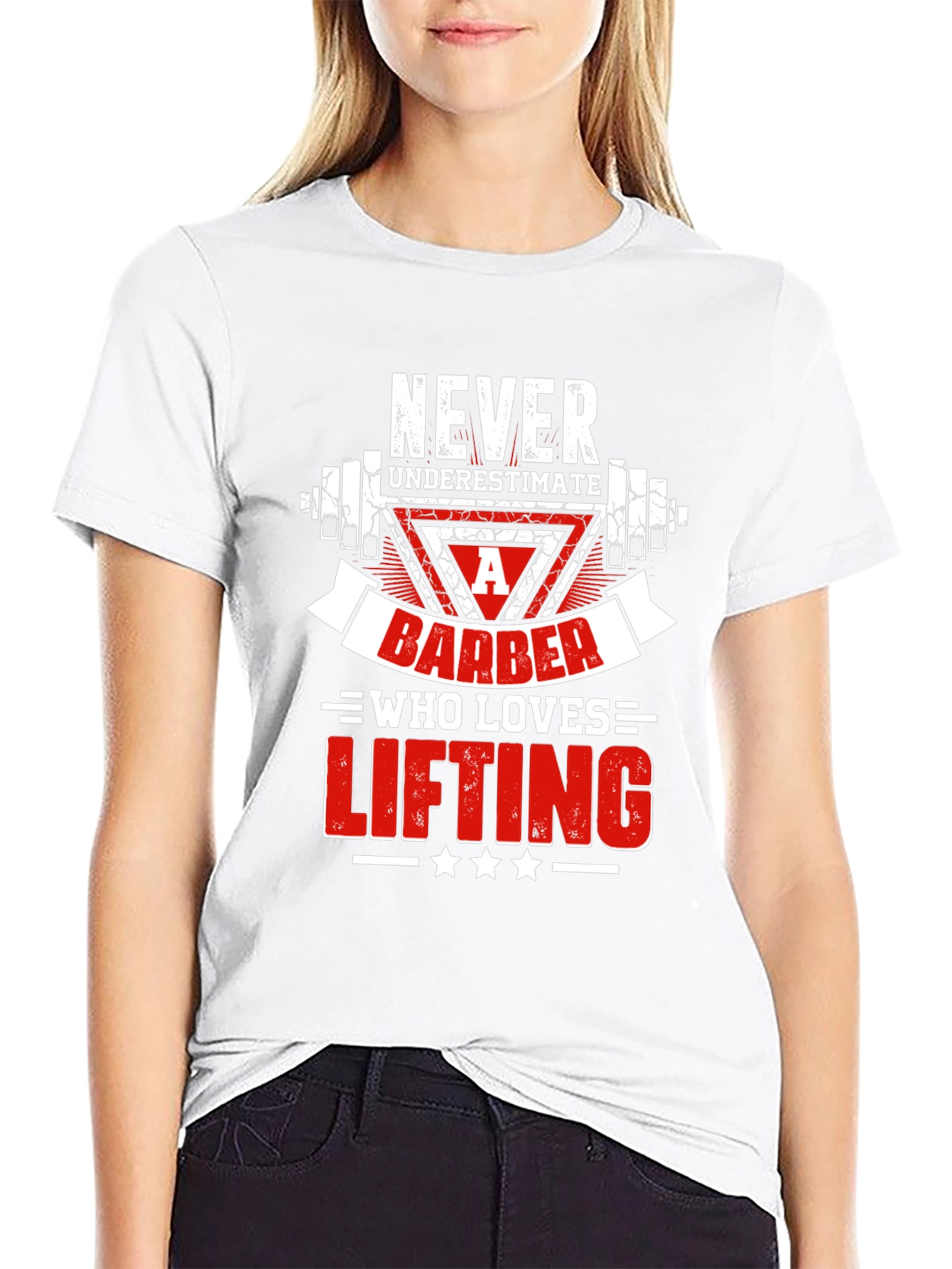 Black Barber Who Loves Lifting T-Shirt view 9