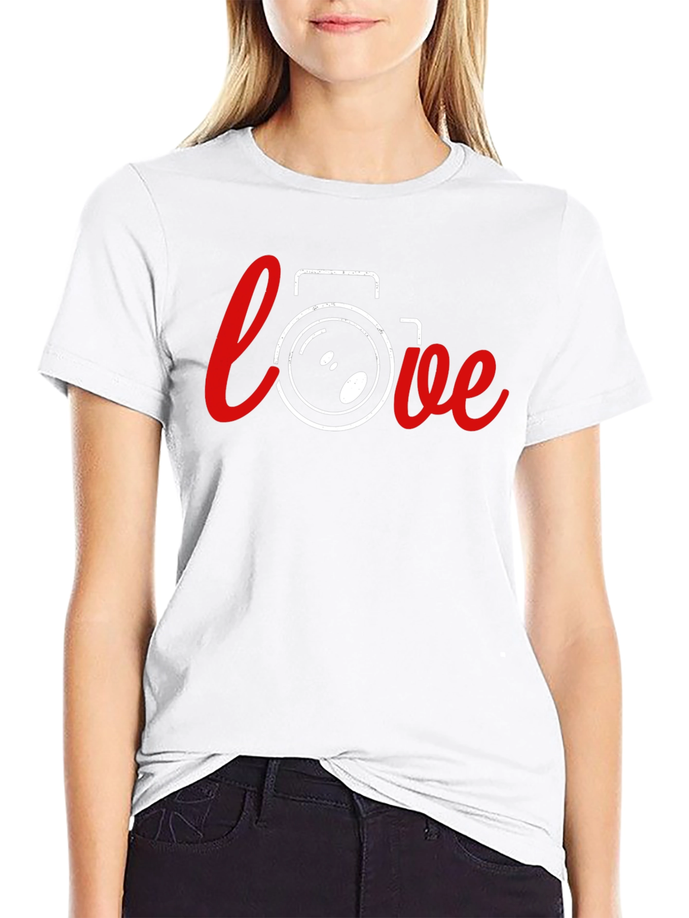 Black Love Photography Graphic Black T-Shirt view 9