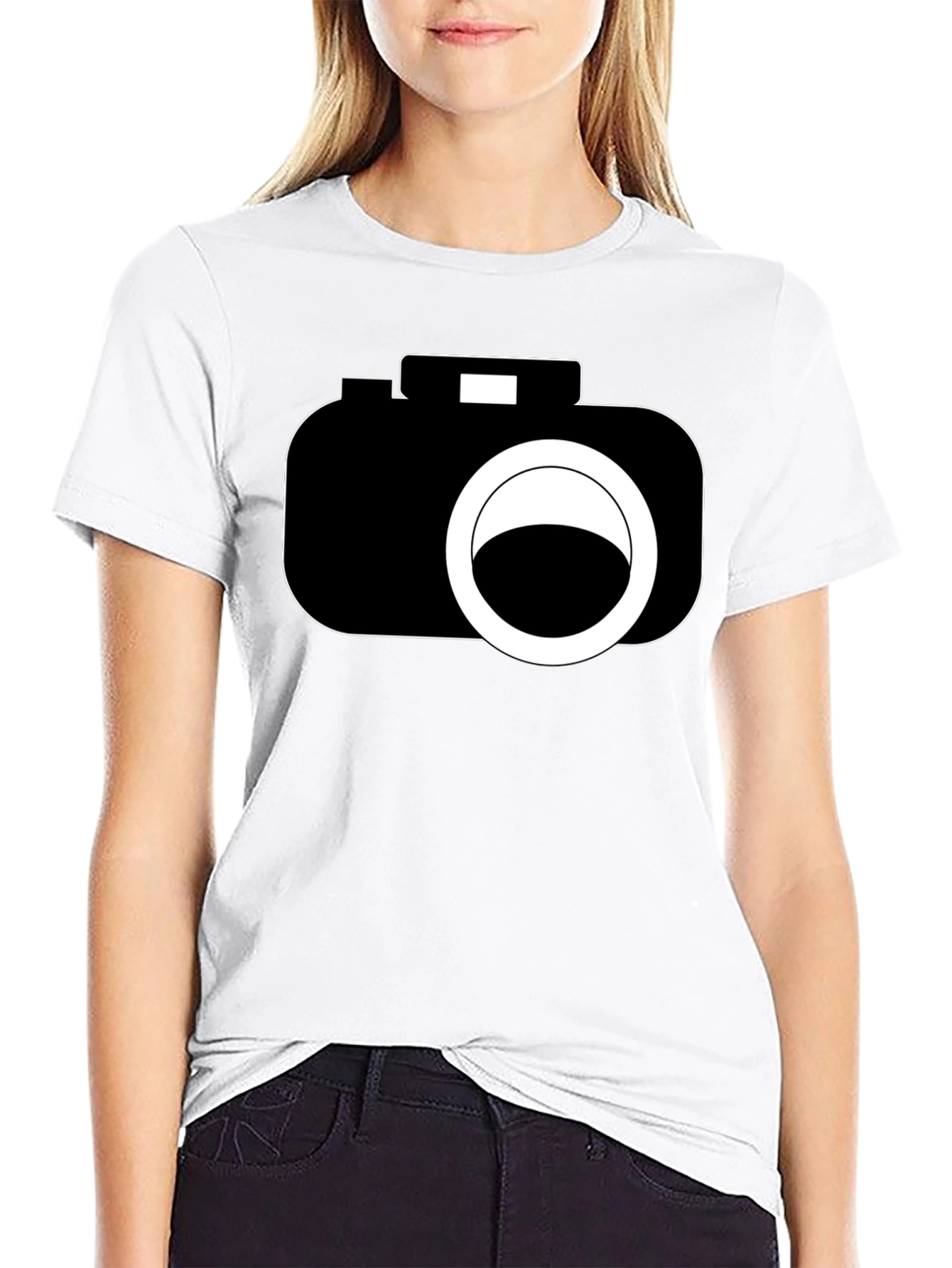 Black Camera Graphic Black T-Shirt - Photography Lover view 9