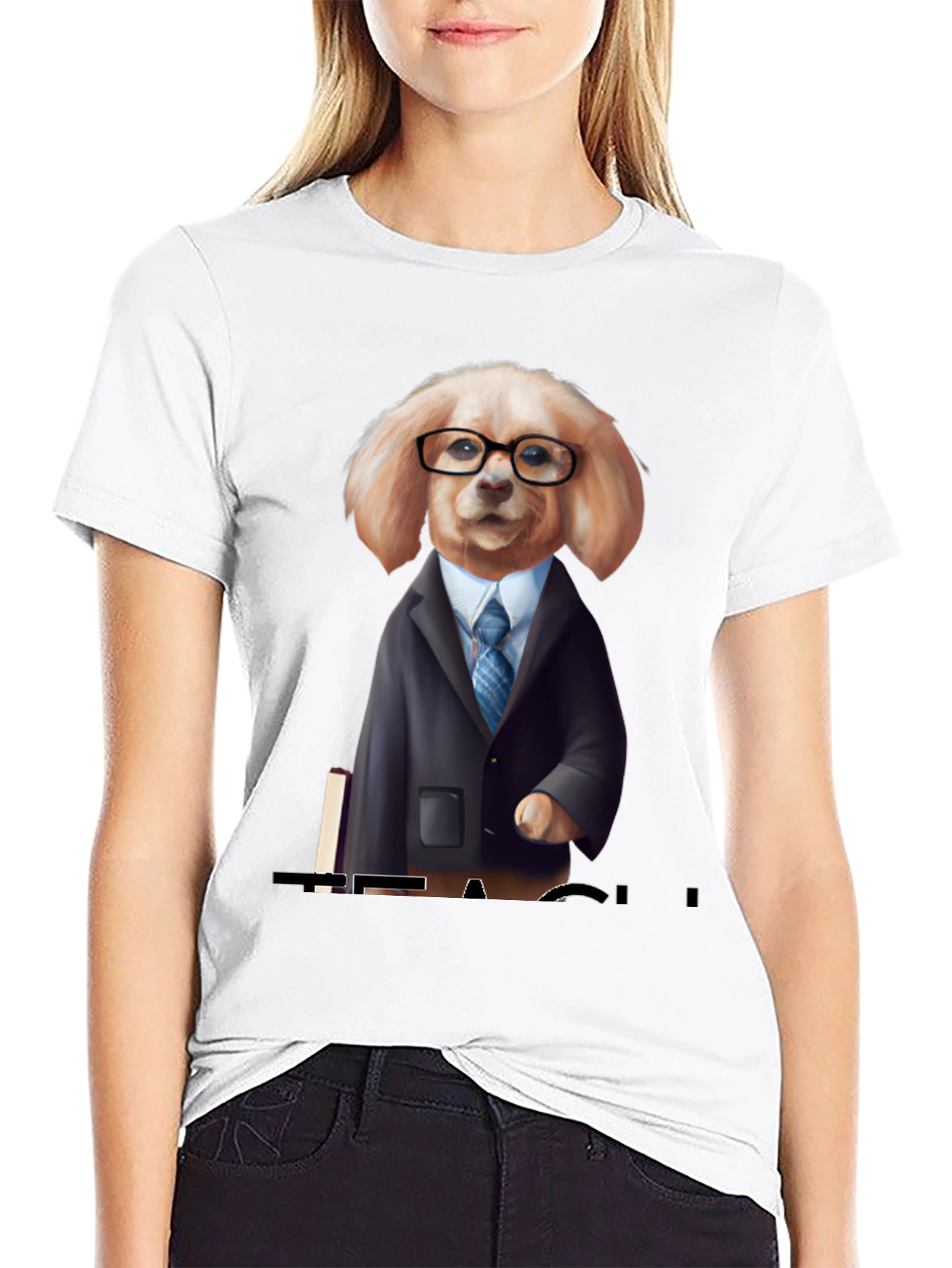 Black Dog Boss T-Shirt - Funny Business Casual Canine Tee view 9