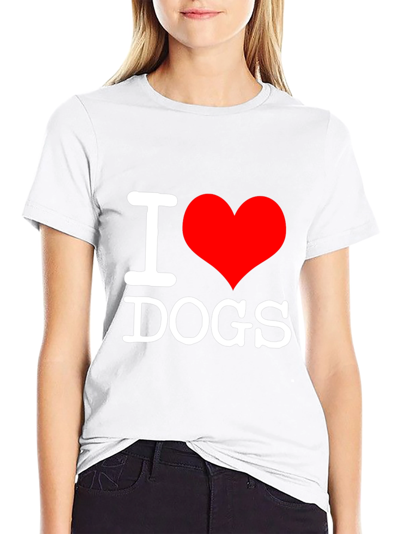 Black I Heart Dogs Black T-Shirt view 9