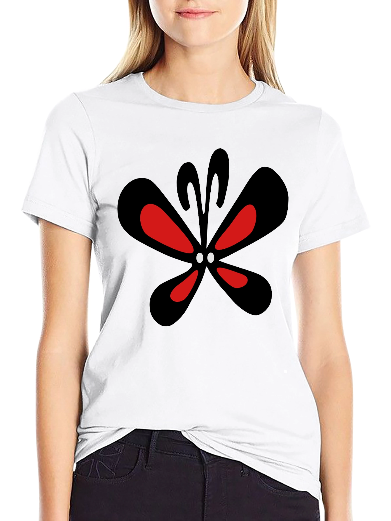 Black Graphic Butterfly T-Shirt - Modern Black Tee view 9