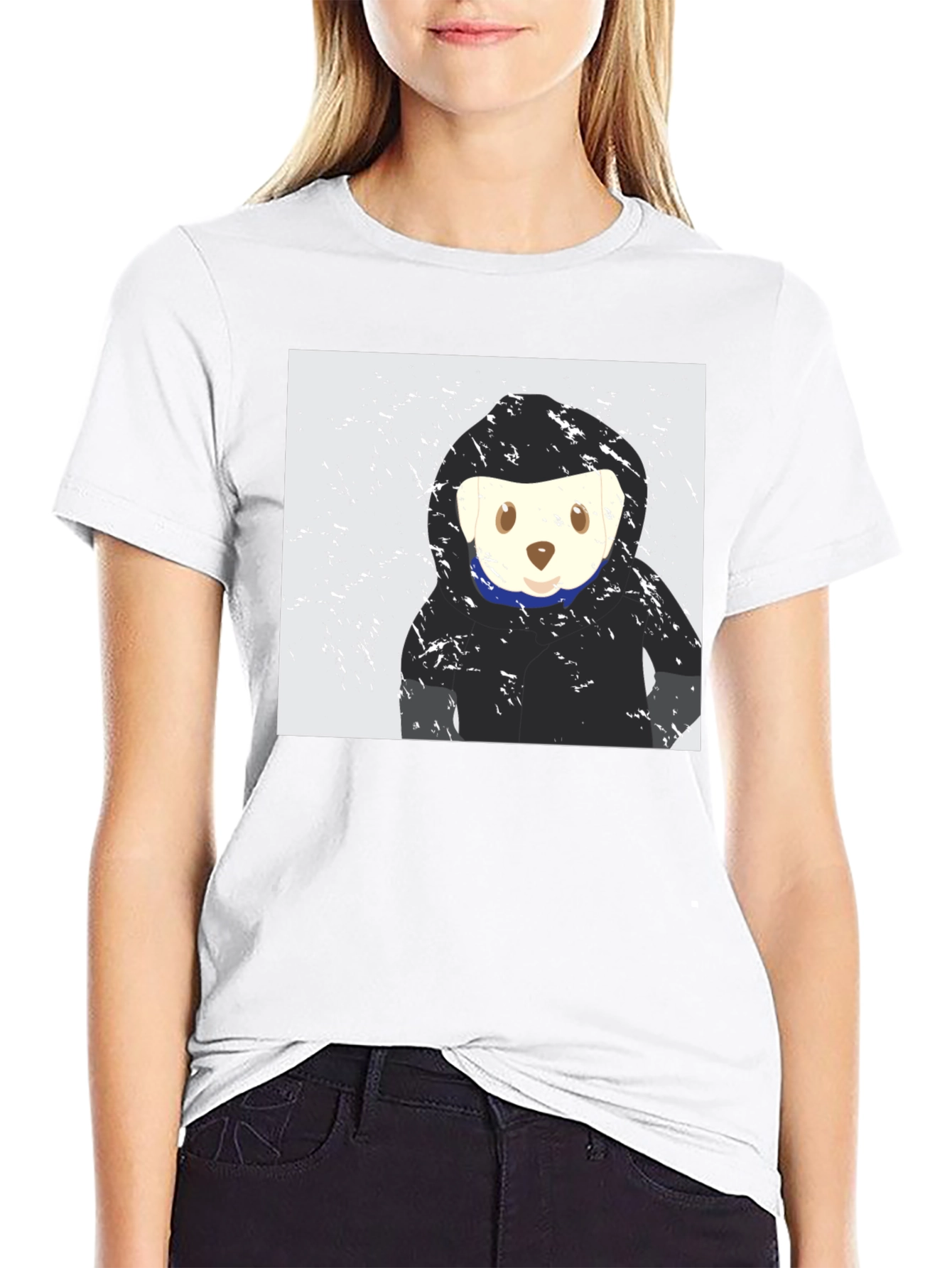 Black Bear Hoodie T-Shirt - Stylish Comfort view 9