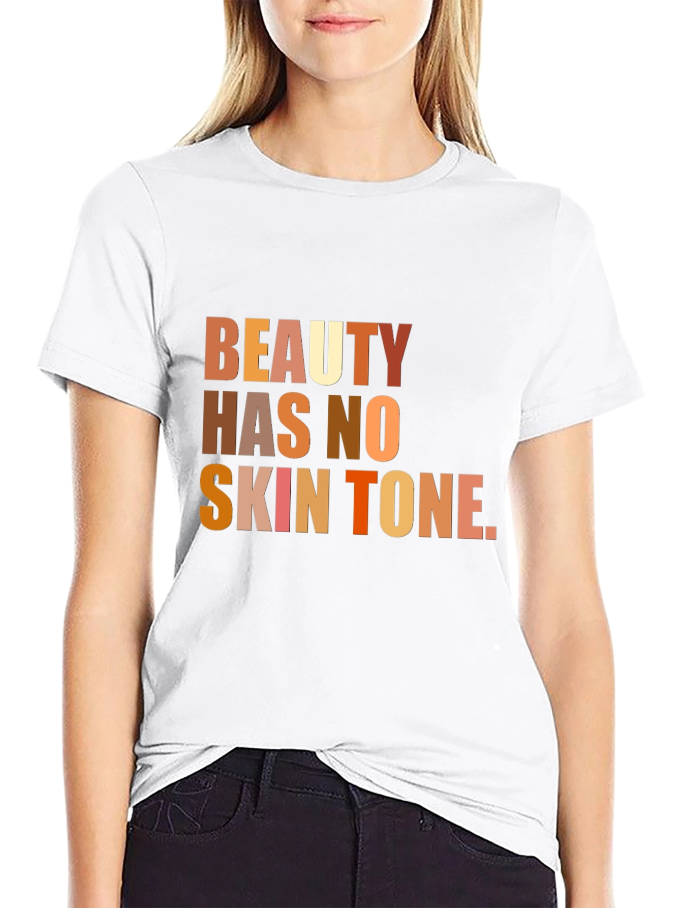 Black Beauty Has No Skin Tone Graphic T-Shirt - Black view 9
