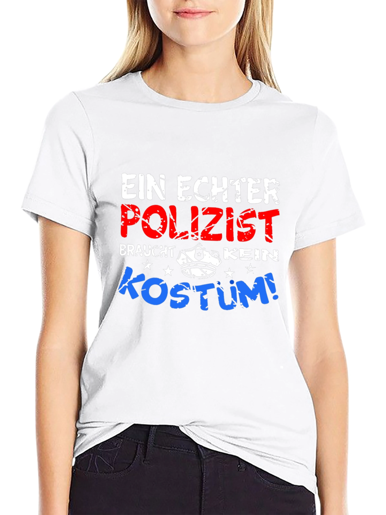 Black Ein Echter Polizist T-Shirt view 9