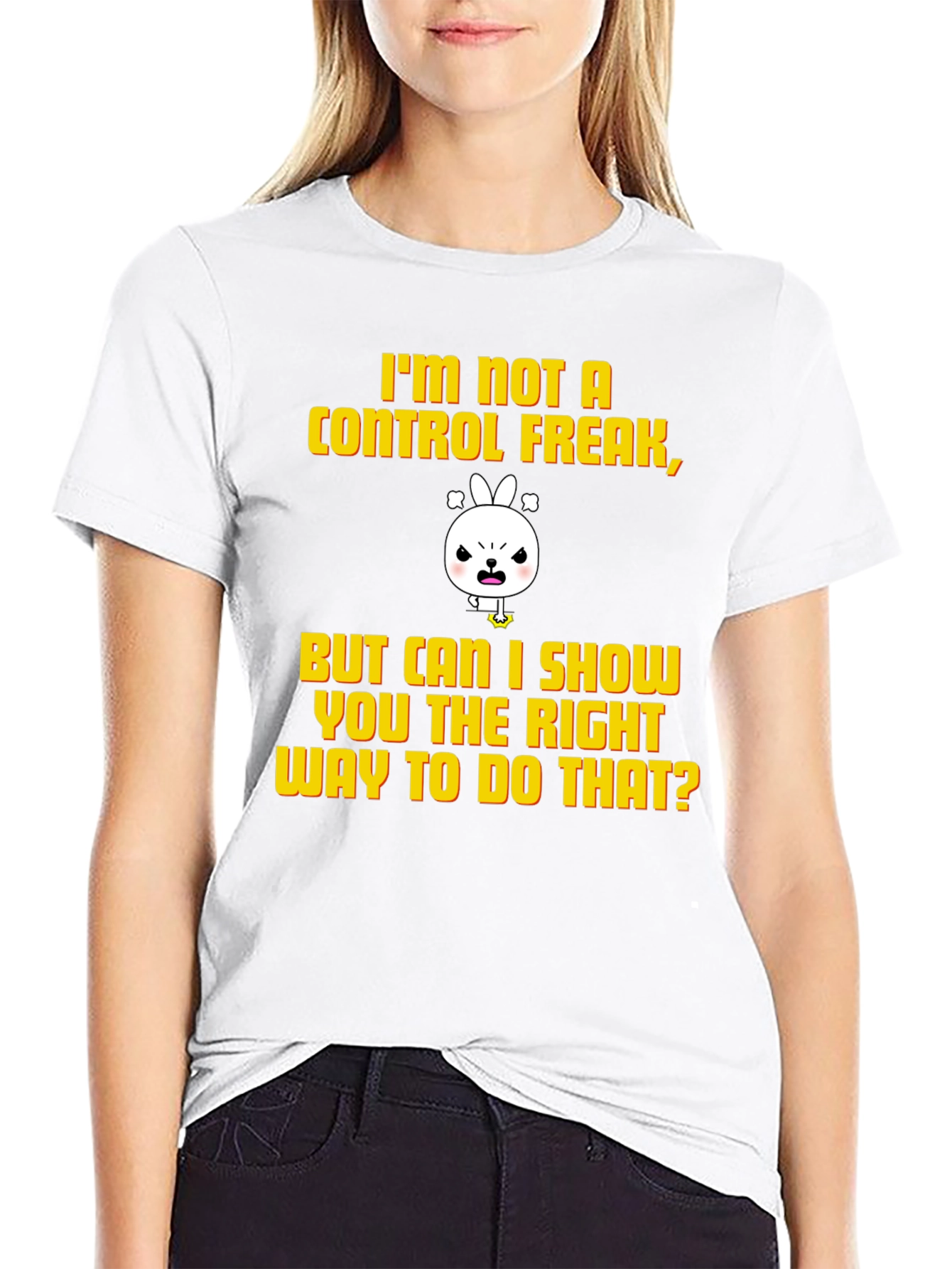 Black Control Freak Graphic Tee - Funny Novelty T-Shirt view 9