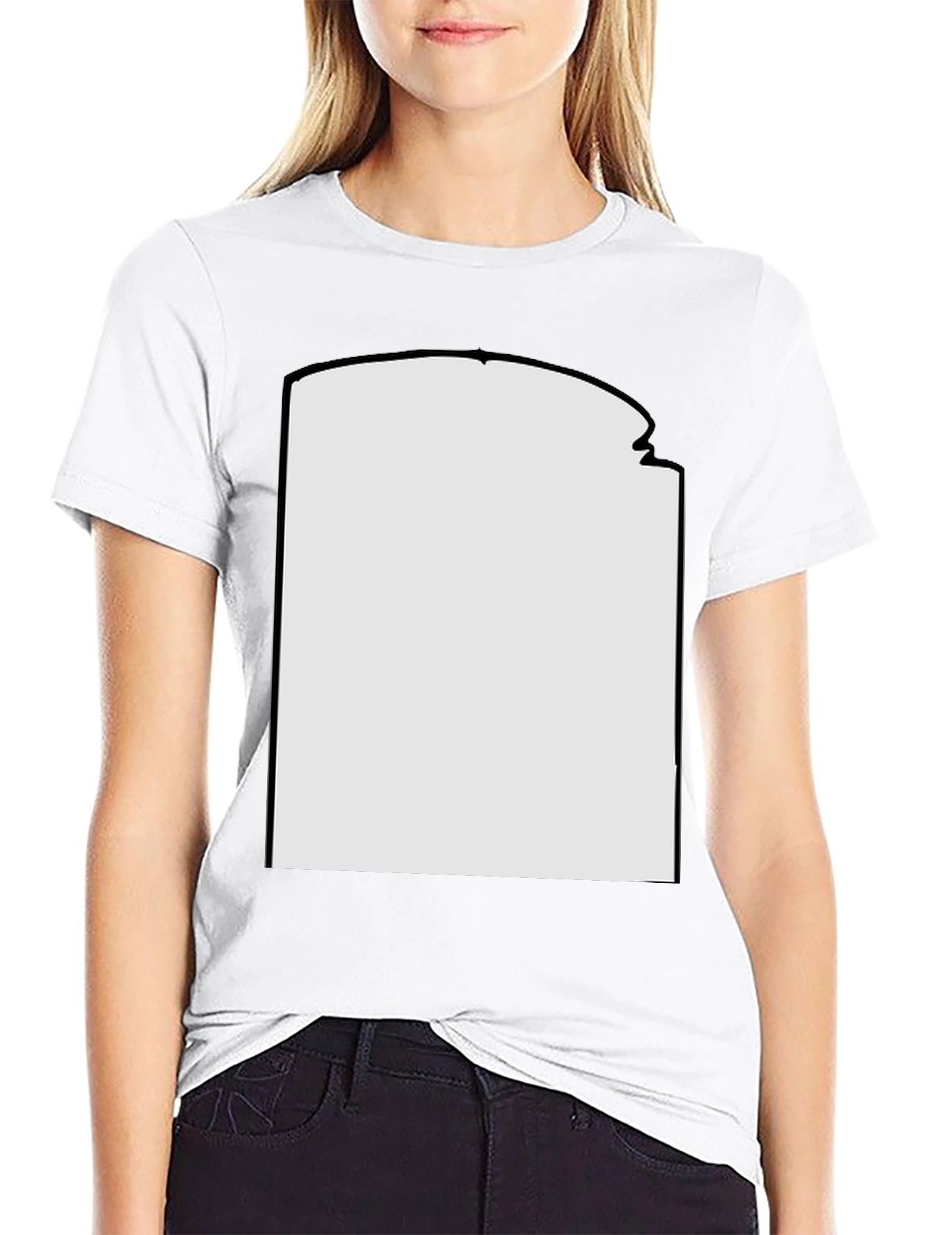 Black Blank Graphic Tee - Customizable Design Space view 9