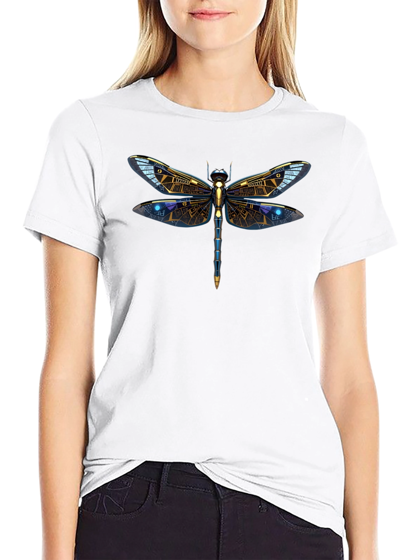Black Dragonfly Graphic Tee - Men's Black T-Shirt view 9