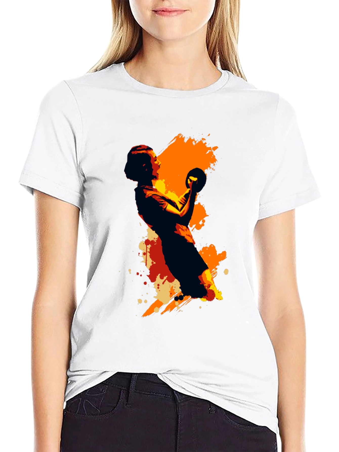 Black Handball Graphic Tee - Black Unisex T-Shirt view 9