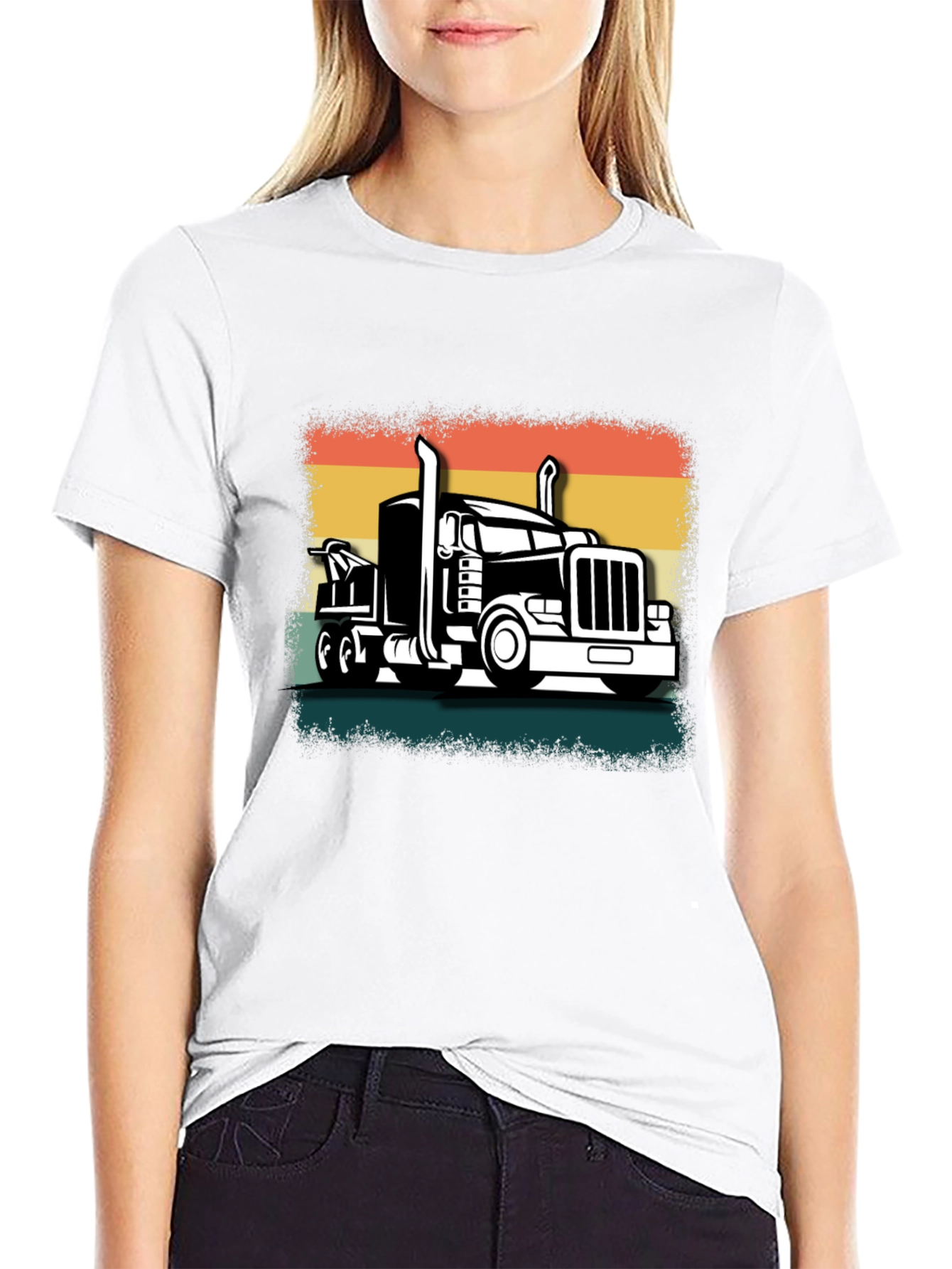 Retro Trucker Tee - Black - 9