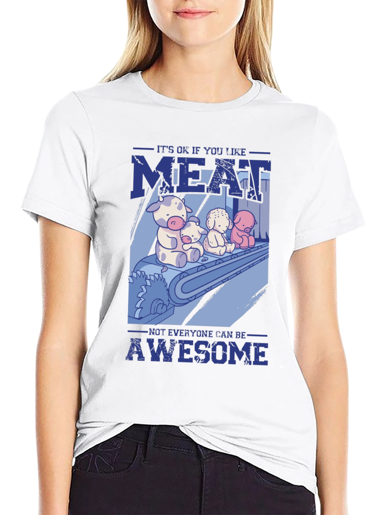 Black Humorous Meat Lover T-Shirt view 9