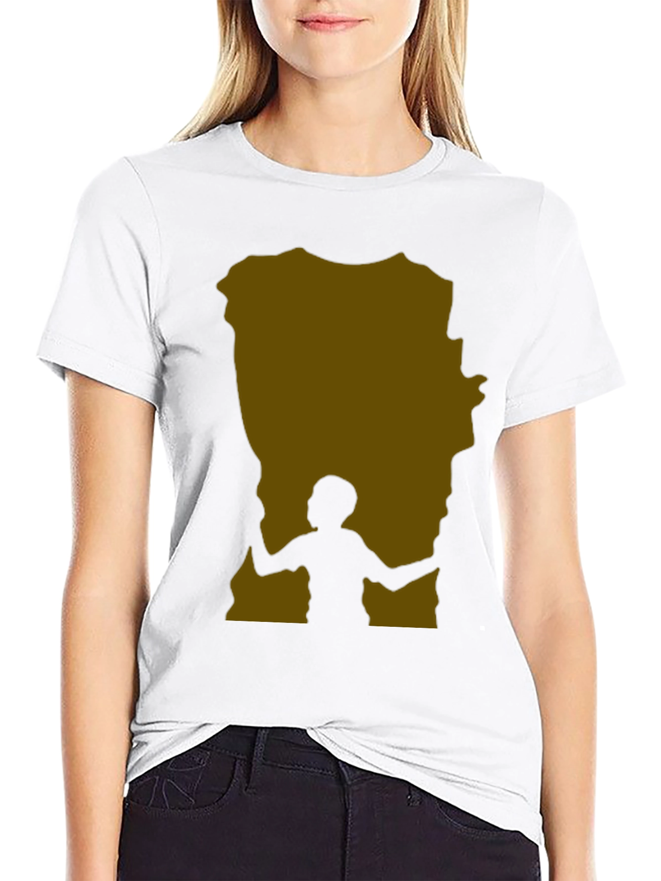 Black Silhouette Atlas T-Shirt - Unique Graphic Tee view 9