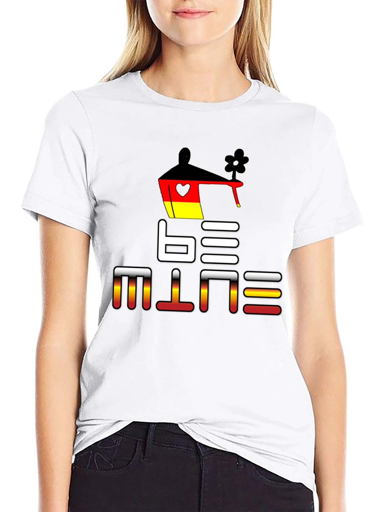 Black Be Mine Germany T-Shirt - Unique Love Design view 9