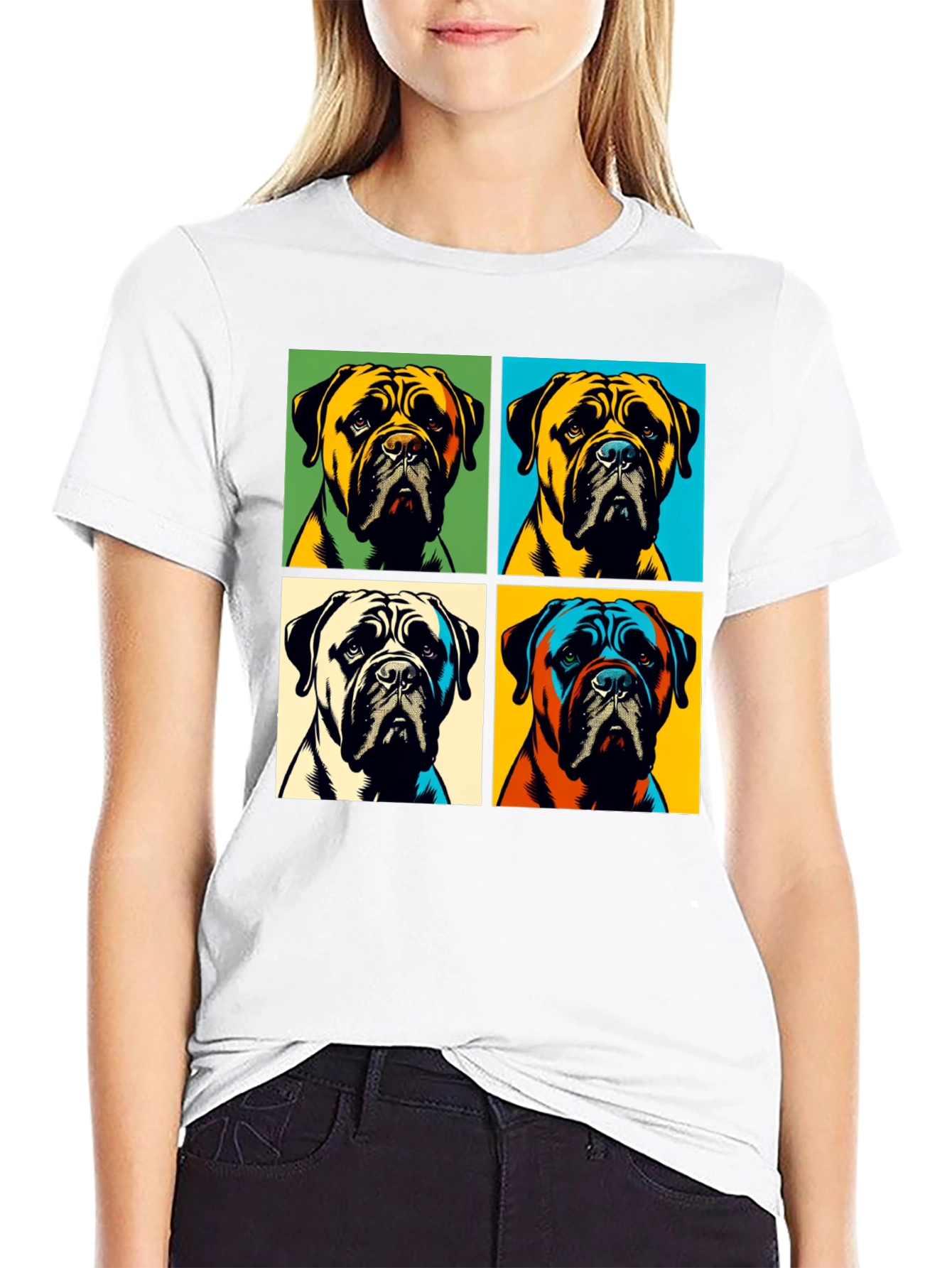 Black Pop Art Dog T-Shirt - Stylish Graphic Tee view 9