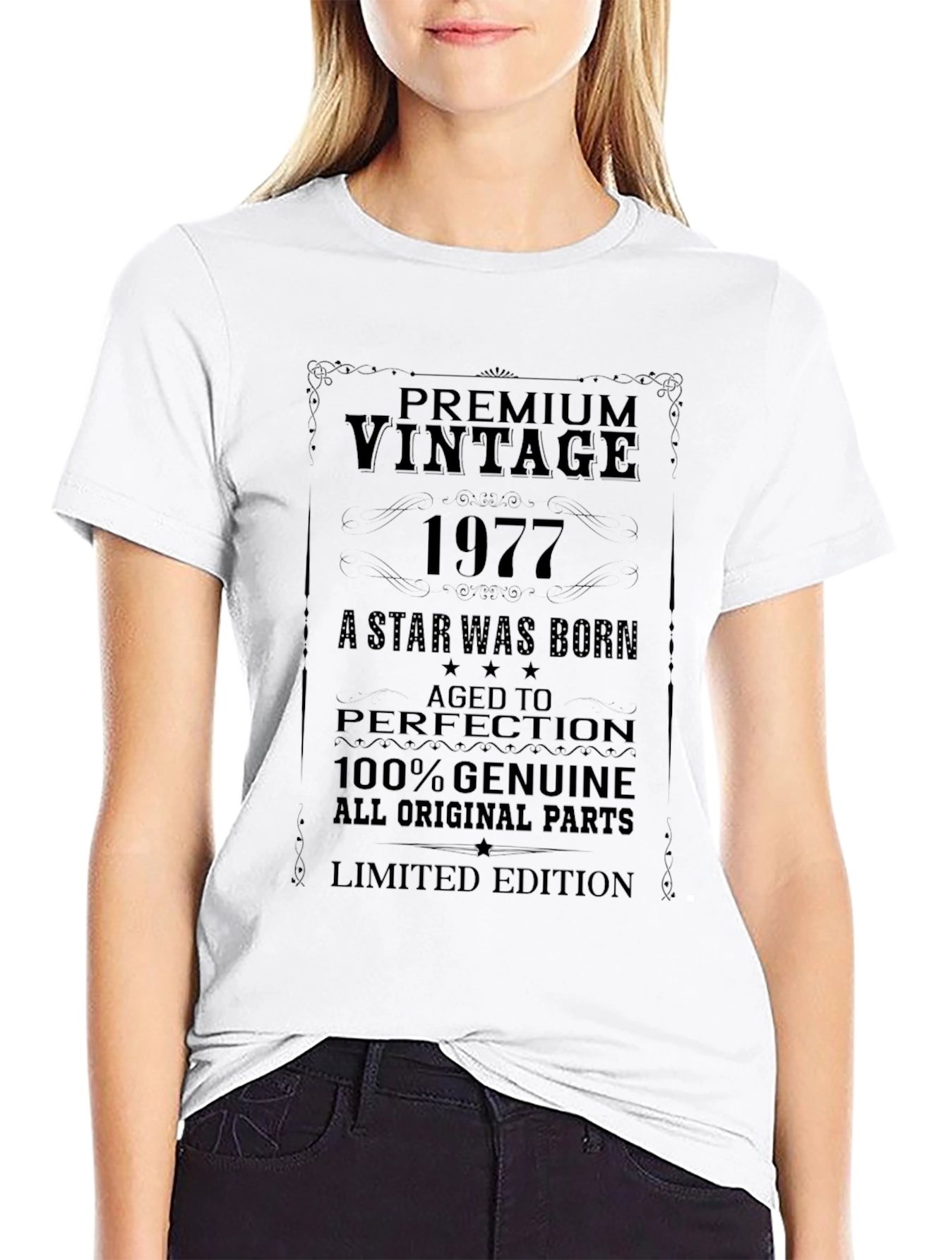 Black Premium Vintage 1977 Limited Edition T-Shirt view 9
