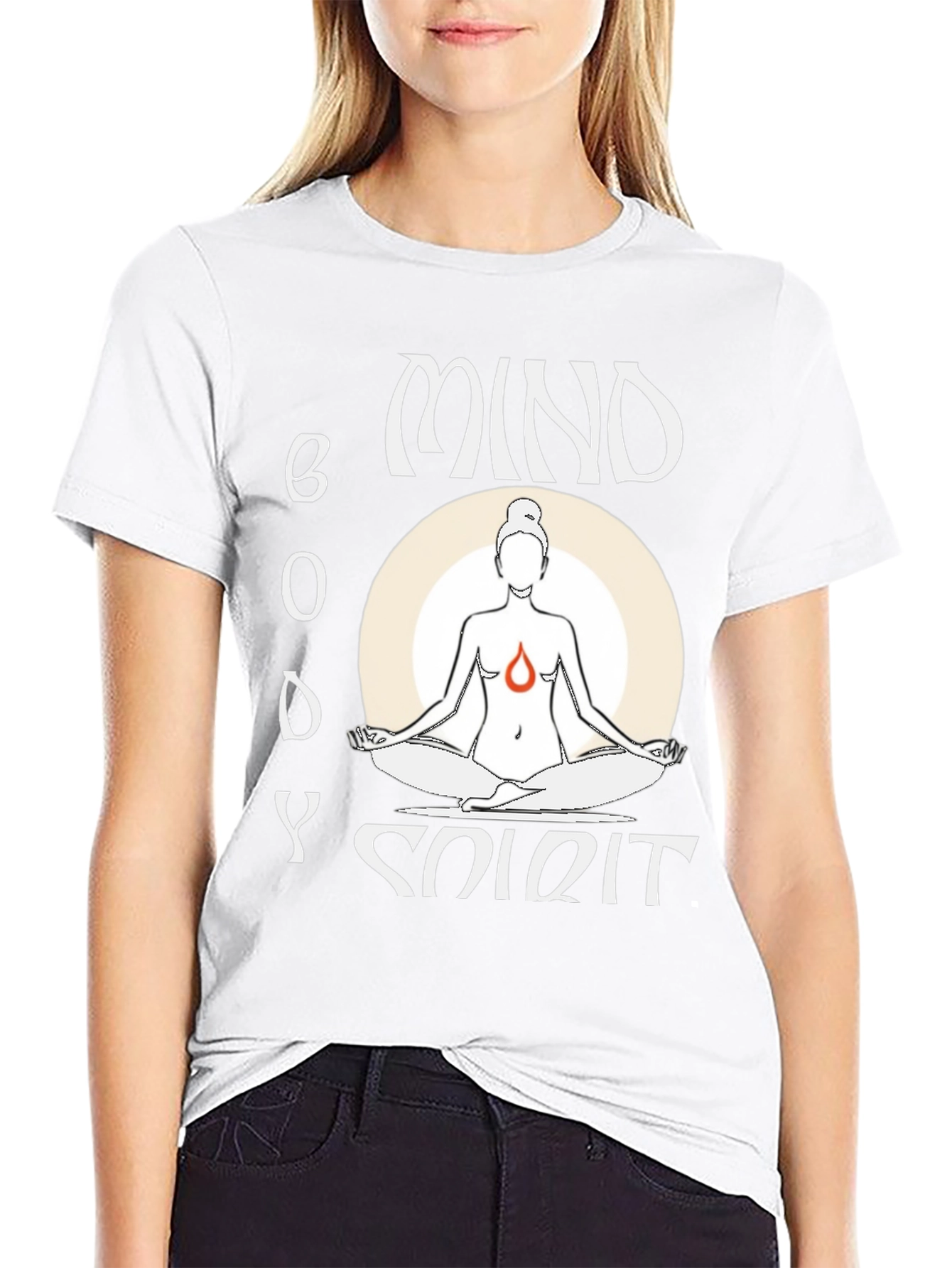 Black Mind Body Spirit Yoga T-Shirt view 9