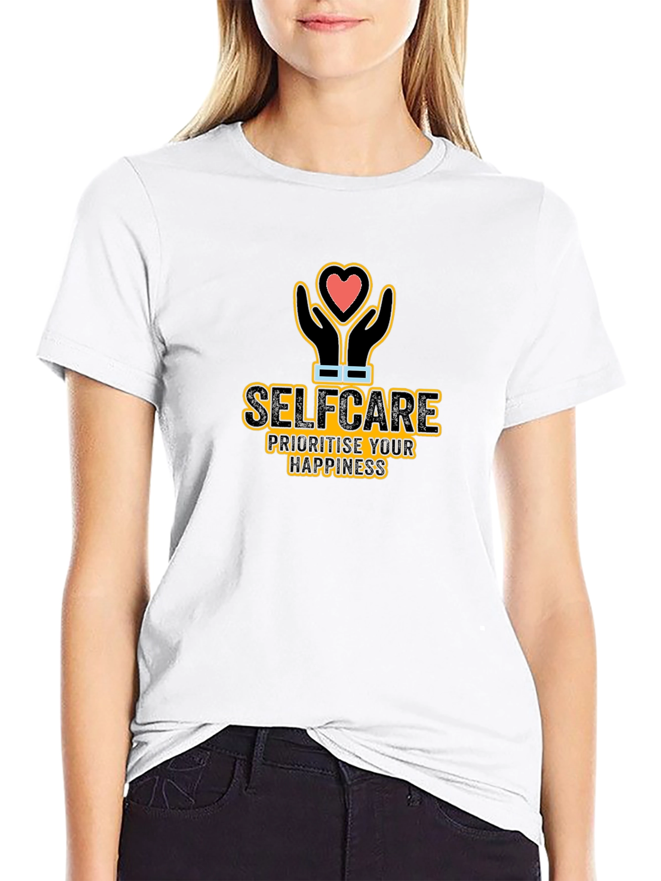 Black Selfcare Graphic Tee - Prioritize Your Happiness view 9