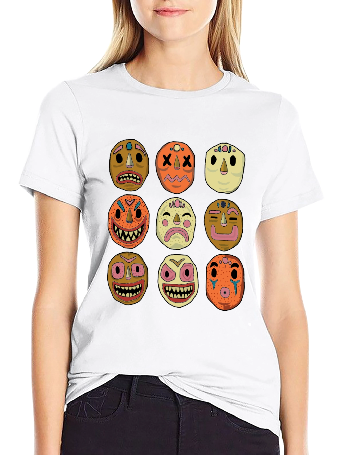 Black Masks Graphic Tee - Unique Design! view 9