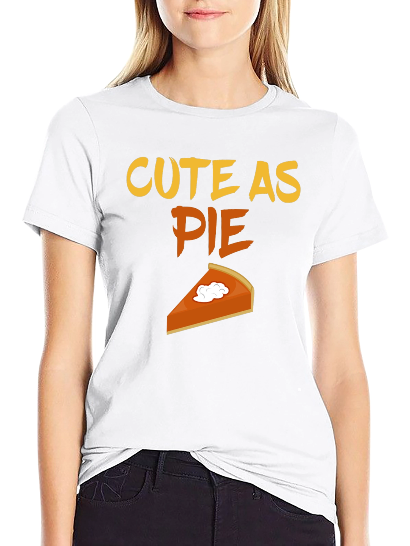 Black Cute As Pie Funny Thanksgiving T-Shirt view 9