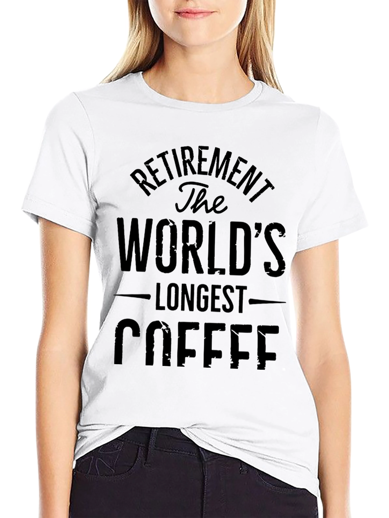 Black Retirement Coffee T-Shirt - The World's Longest view 9