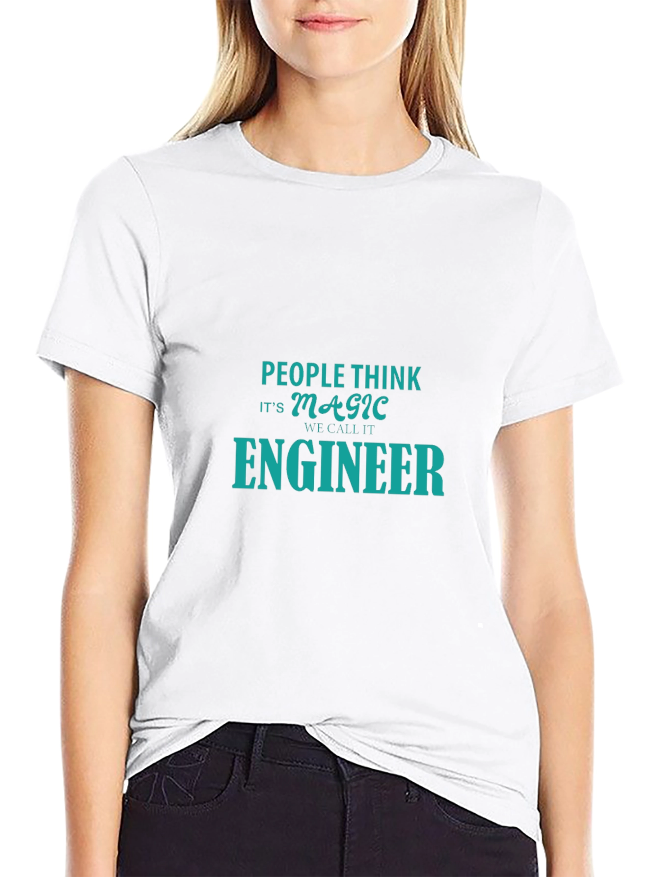 Black Engineer Magic Funny T-Shirt view 9