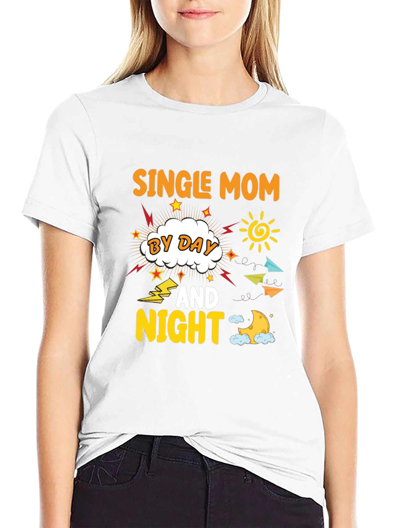 Black Single Mom By Day And Night T-Shirt view 9