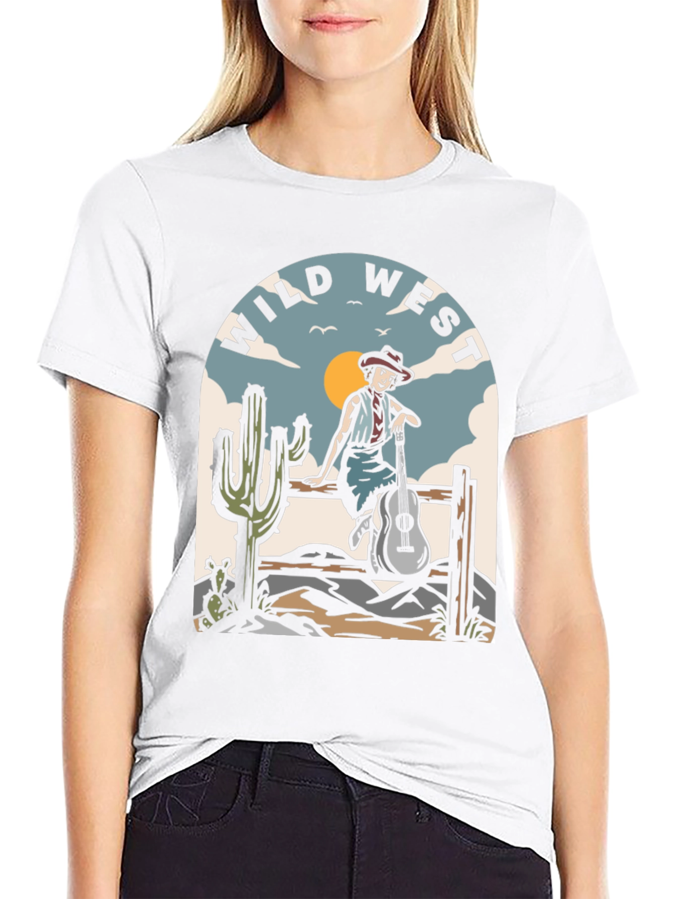 Black Wild West Graphic Tee view 9