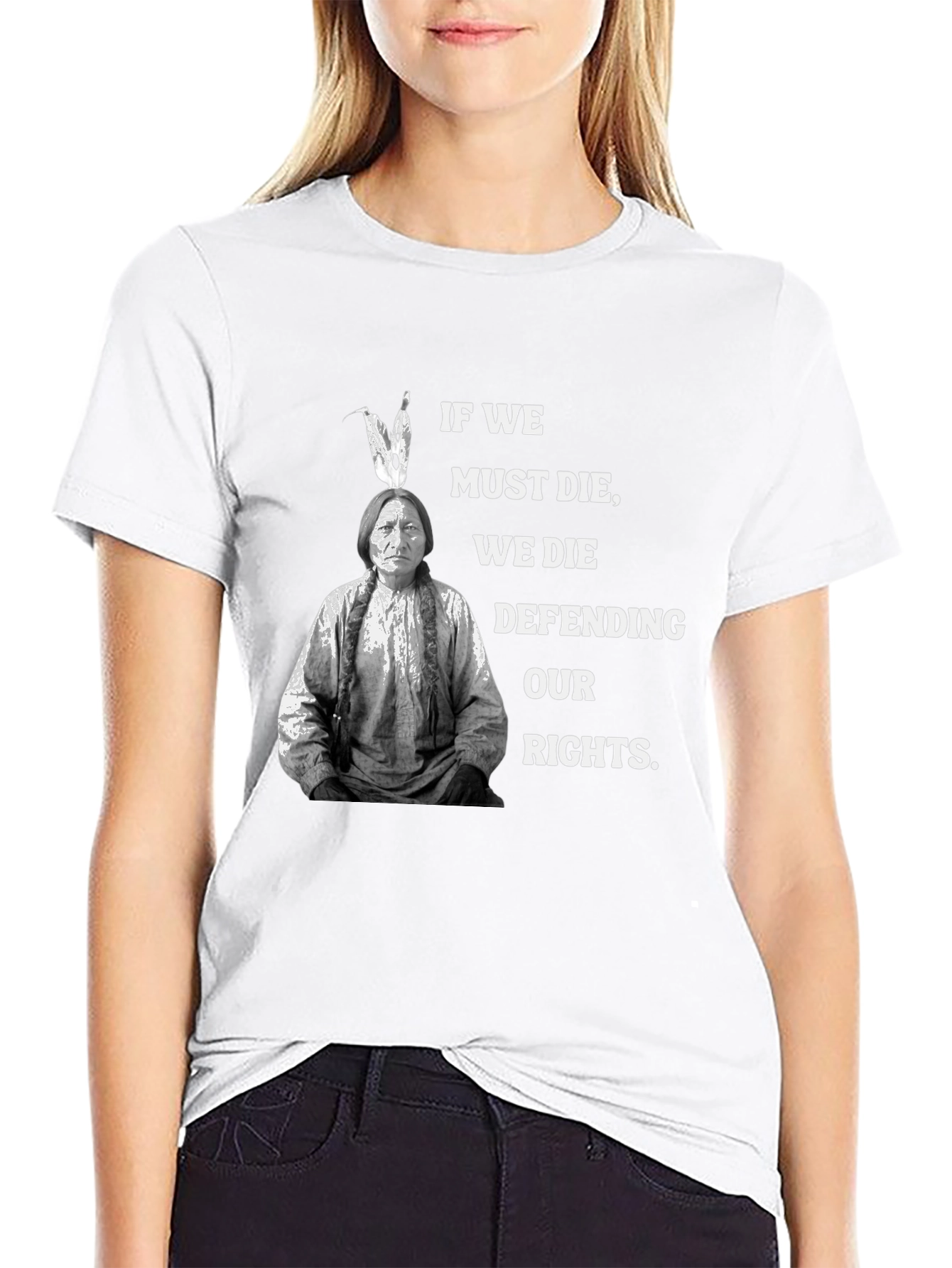 Black Native American Rights Graphic Tee view 9