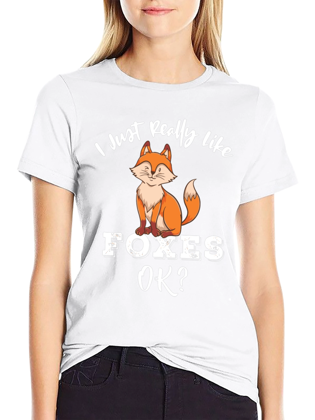 Black I Just Really Like Foxes T-Shirt view 9