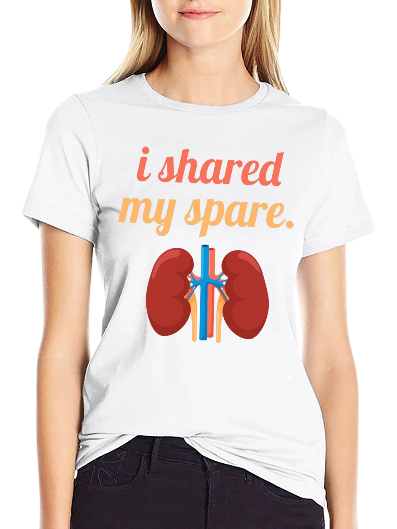 Black Kidney Donor T-Shirt - I Shared My Spare view 9
