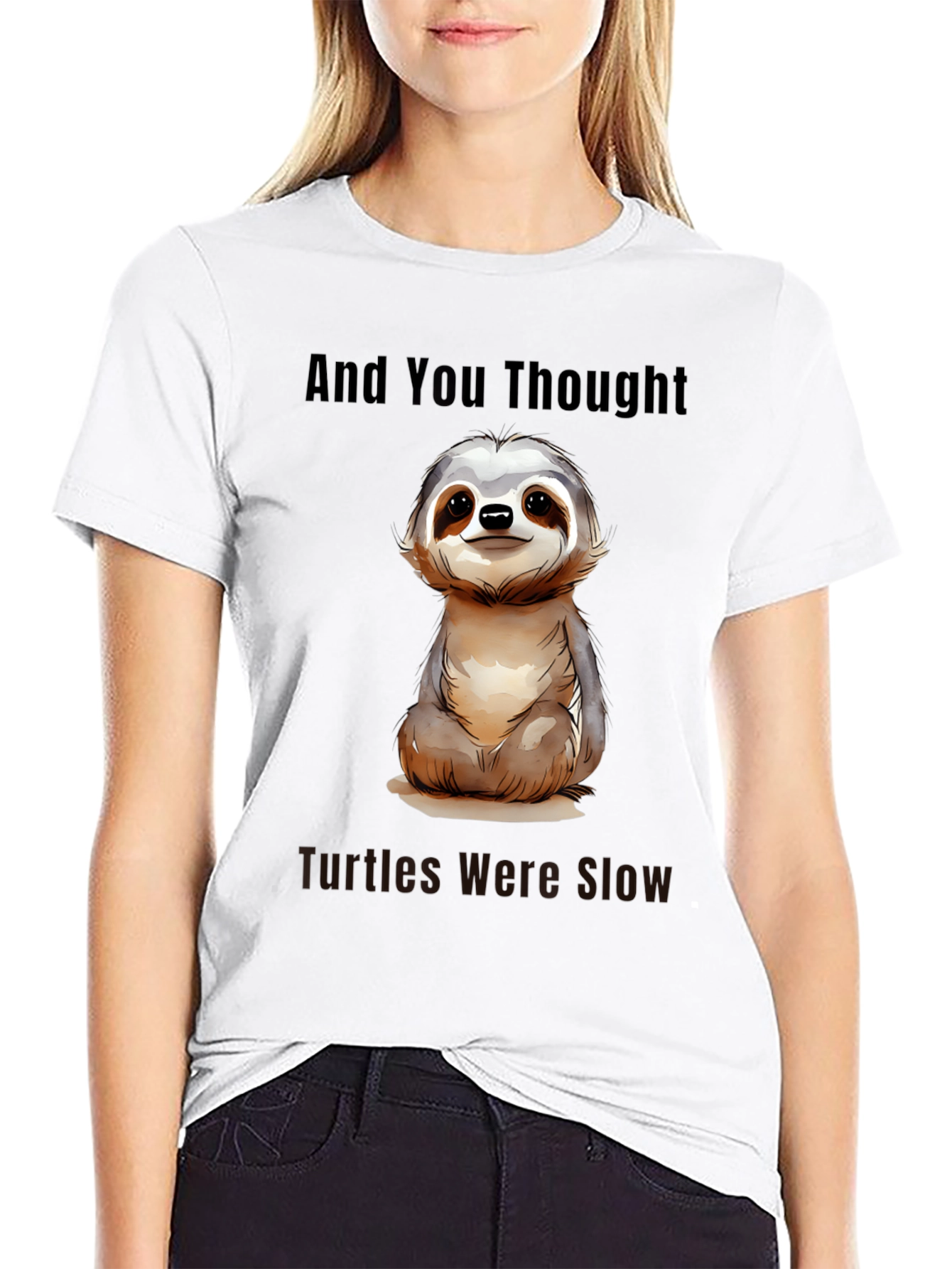 Black Sloth Lover T-Shirt: Slow & Steady Wins view 9