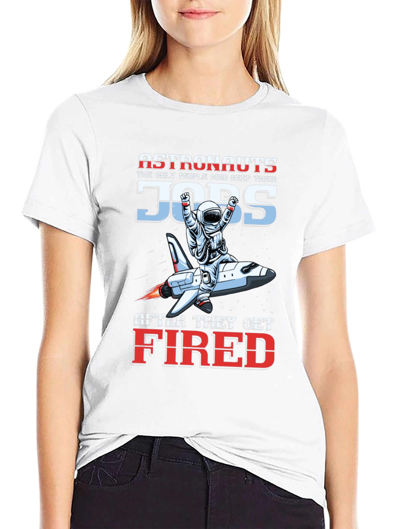 Black Astronaut Fired T-Shirt - Keep Their Jobs! view 9