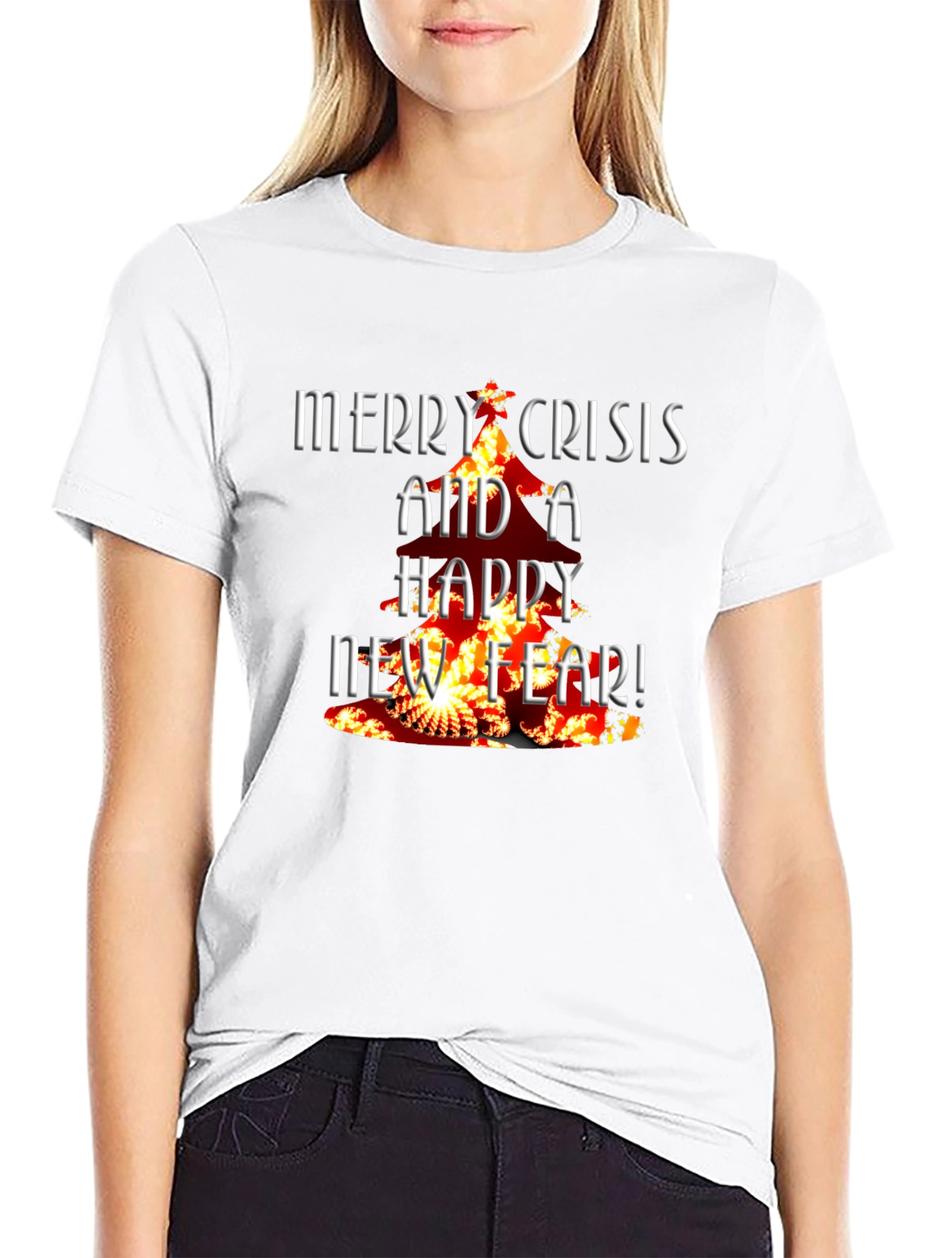 Black Merry Crisis T-Shirt - Dark Humor Tee view 9