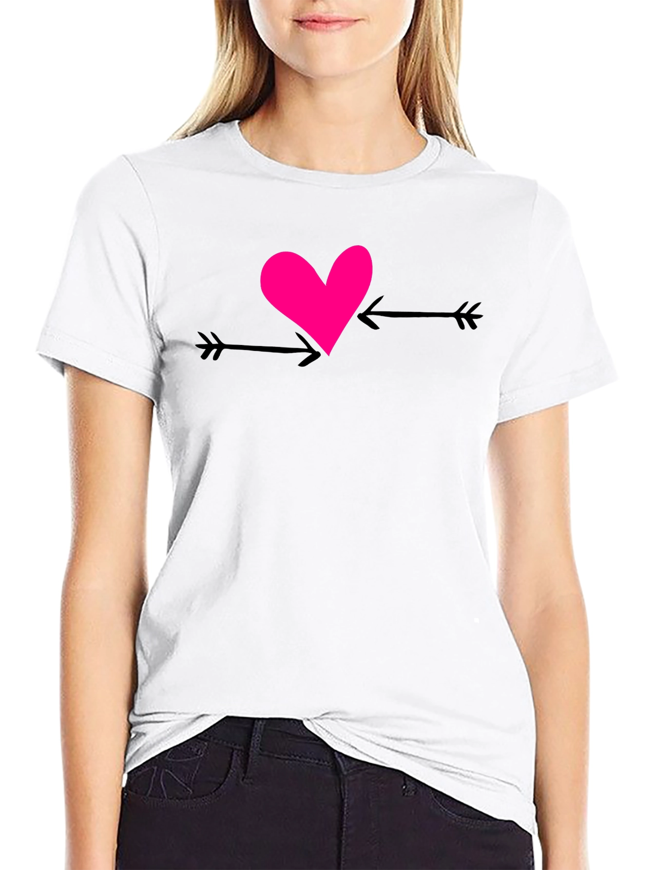 Black Heart Arrow Graphic Tee - Cupid's Love view 9