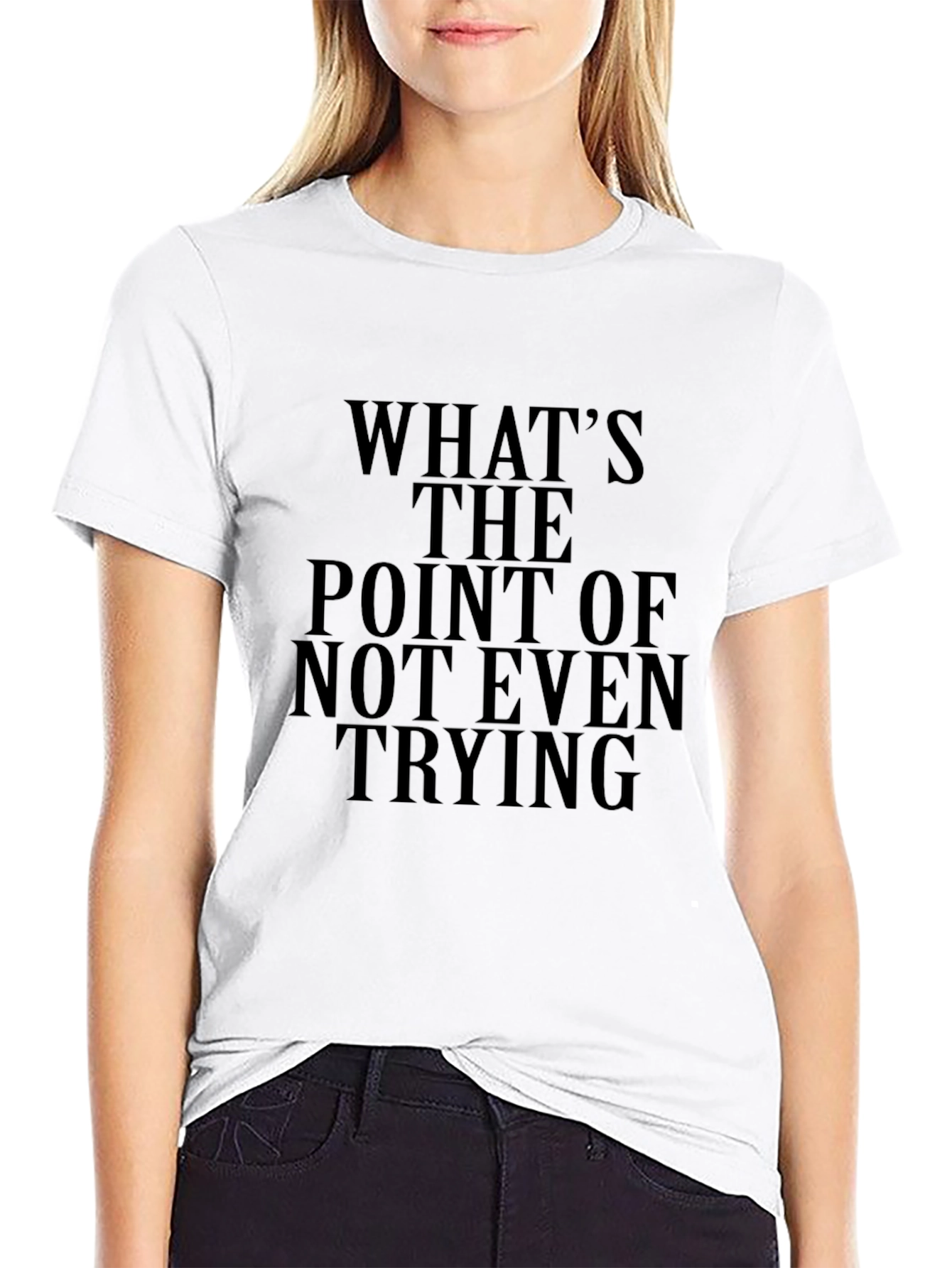 Black What's The Point Tee - Black Graphic T-Shirt view 9