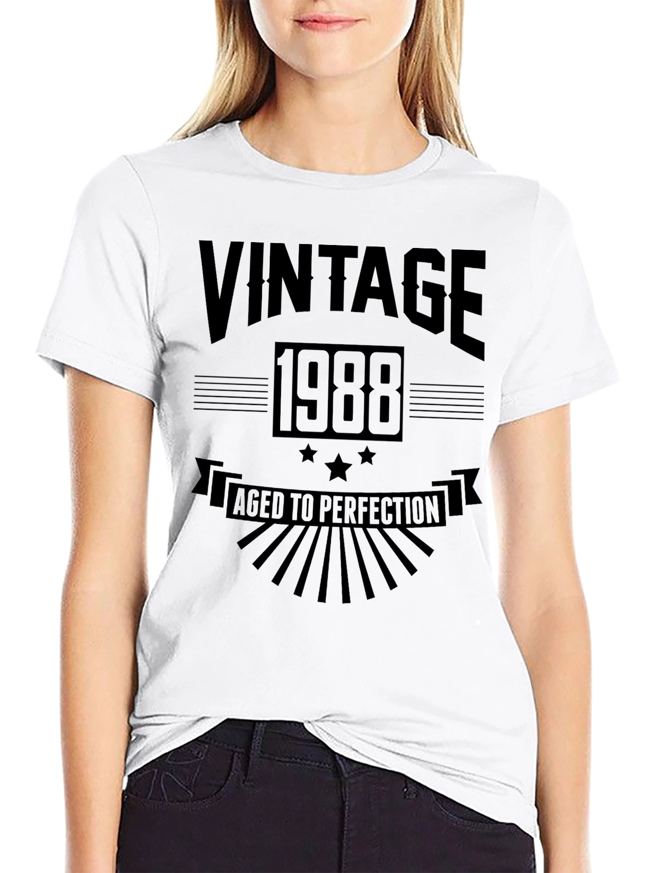 Black Vintage 1988 Aged to Perfection T-Shirt view 9