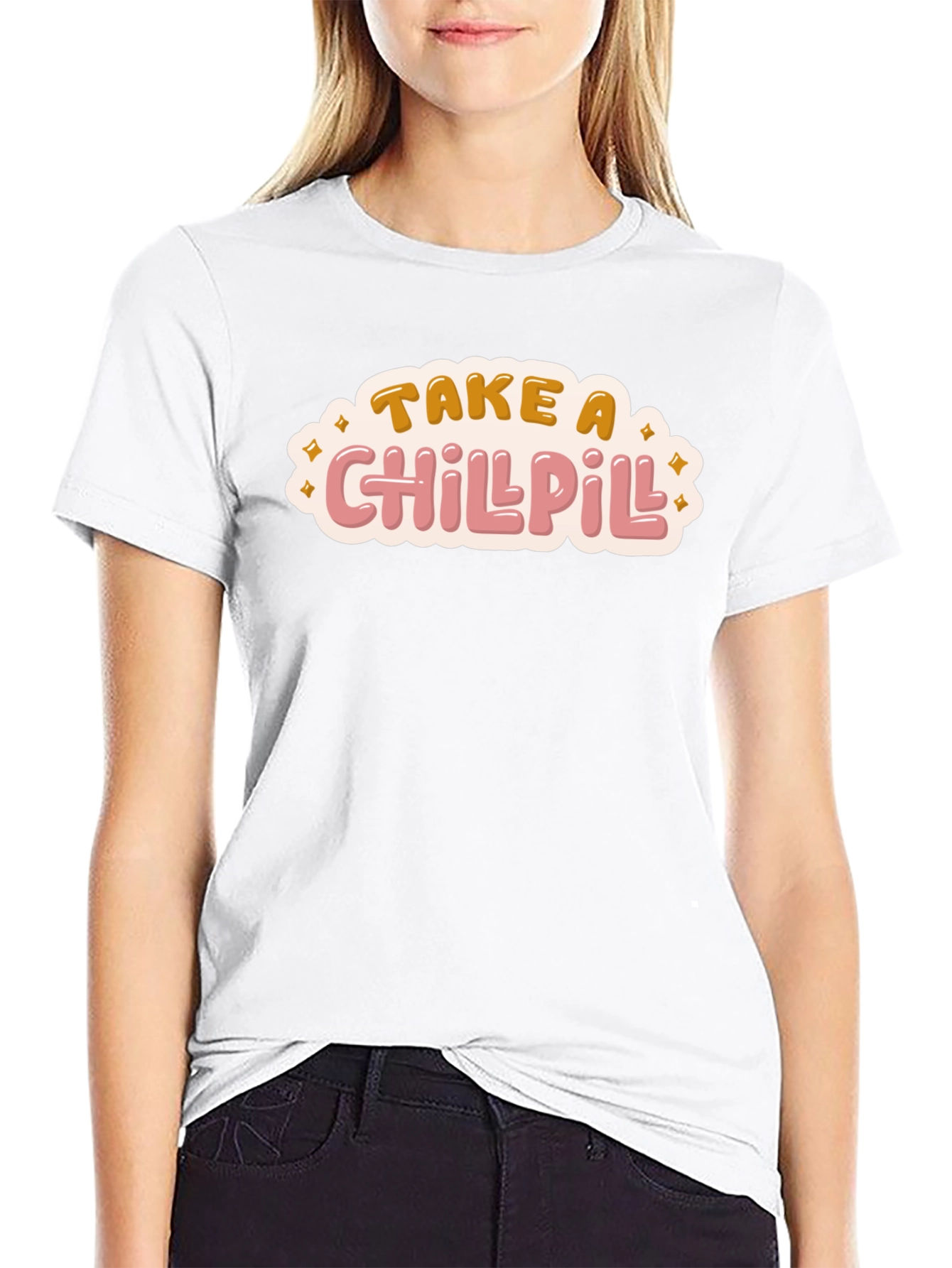 Black Chill Pill Graphic Tee - Relax in Style view 9