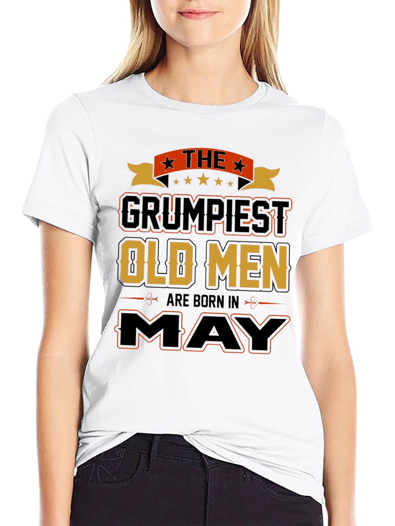 Black Grumpiest Old Men Born In May T-Shirt view 9