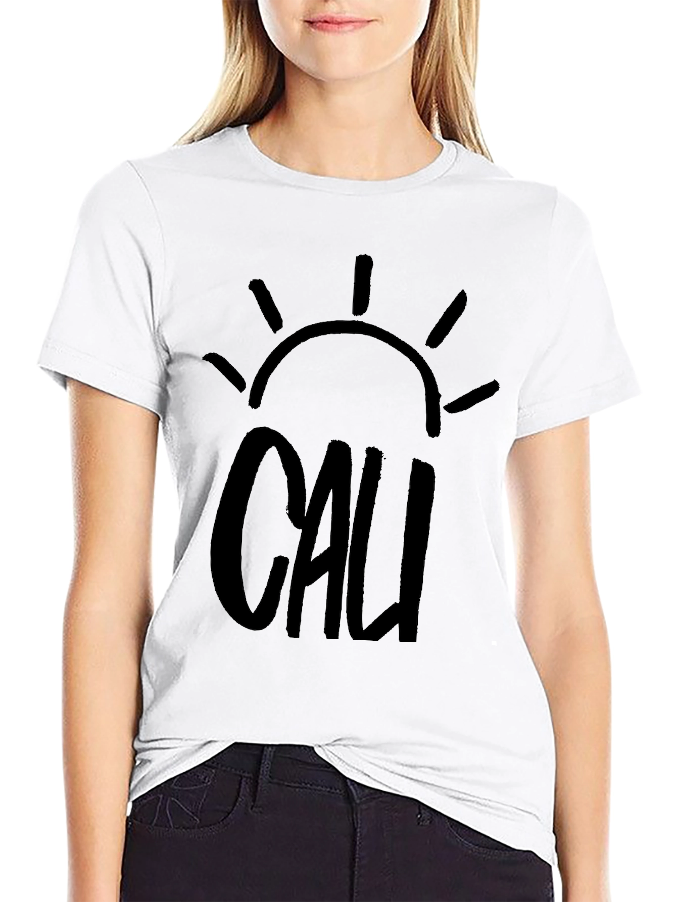 Black Cali Sun Graphic Tee - Black view 9