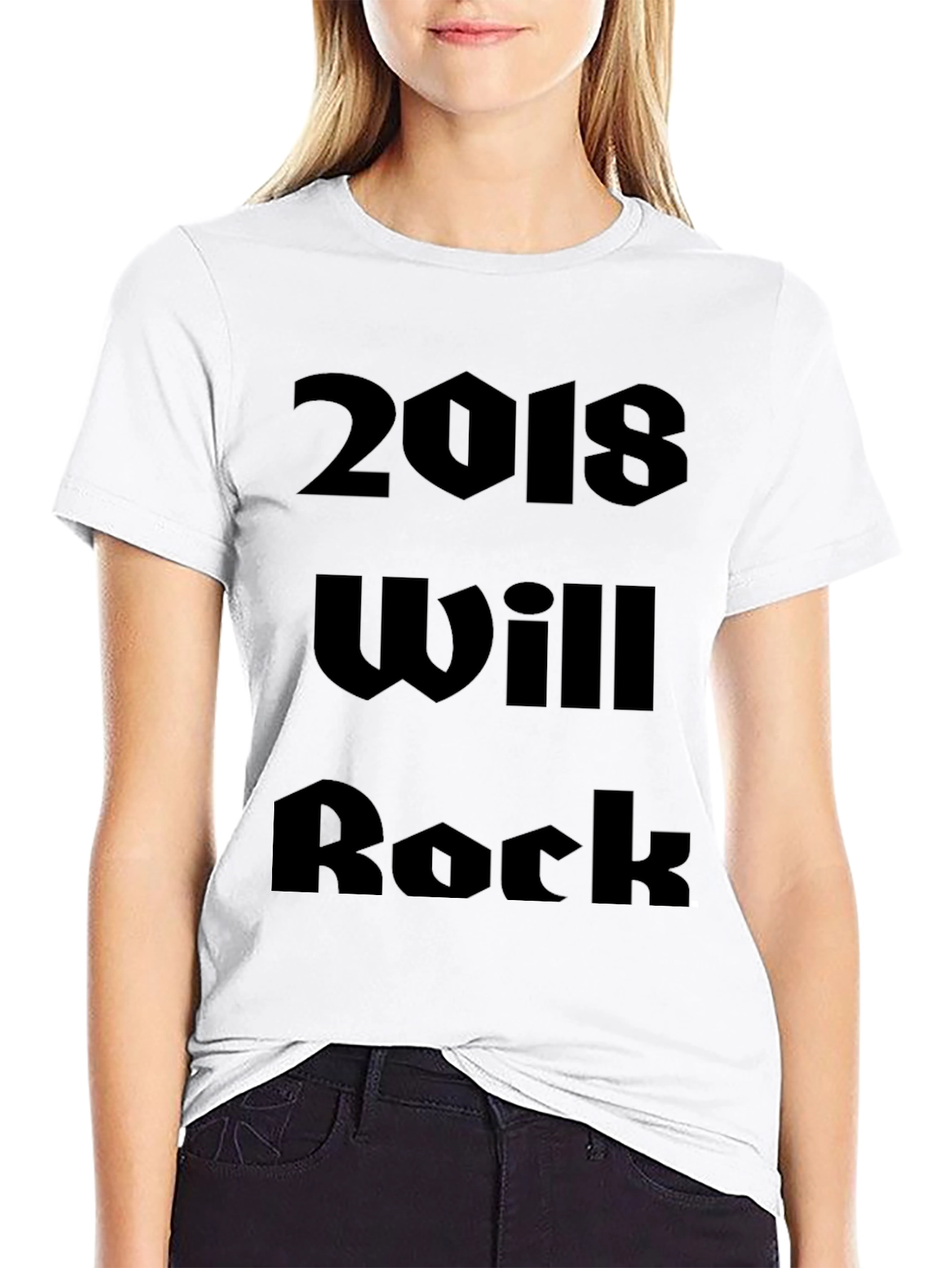Black 2018 Will Rock Graphic T-Shirt - Black view 9